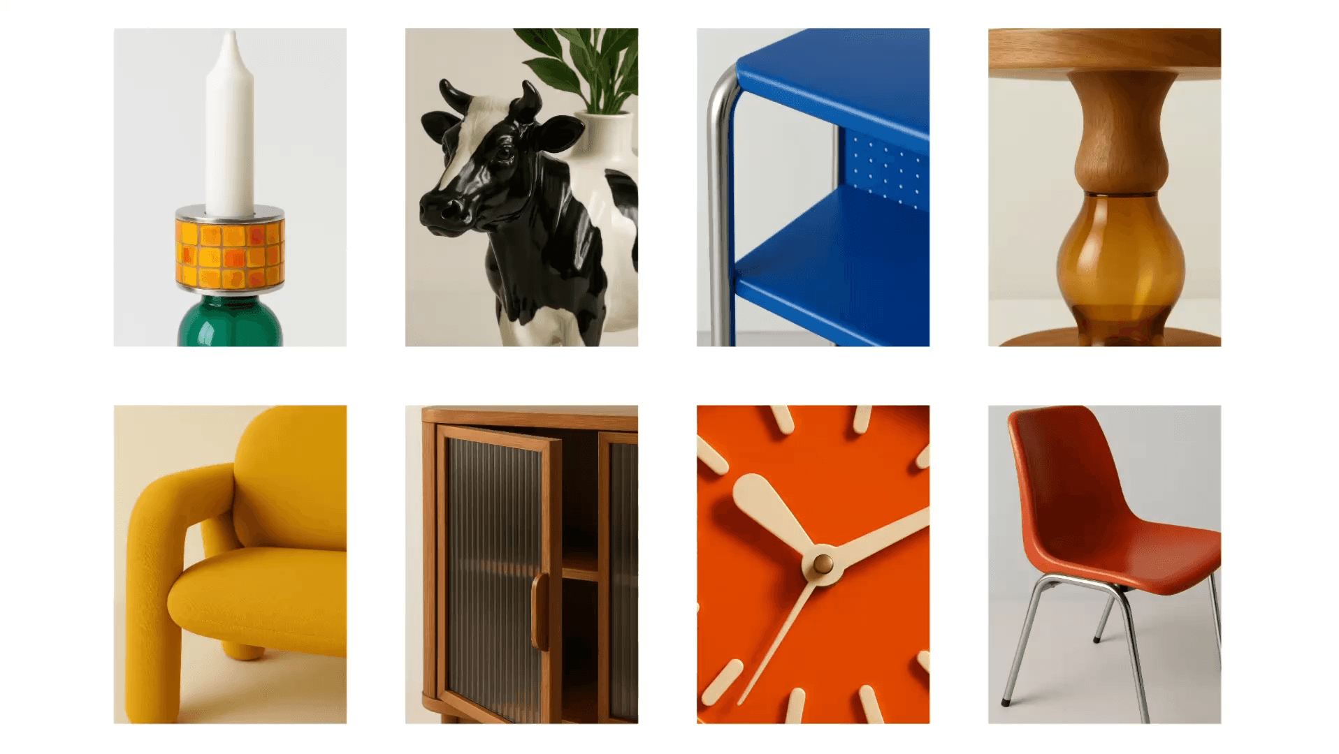 Modern colorful home decor and furniture product collection