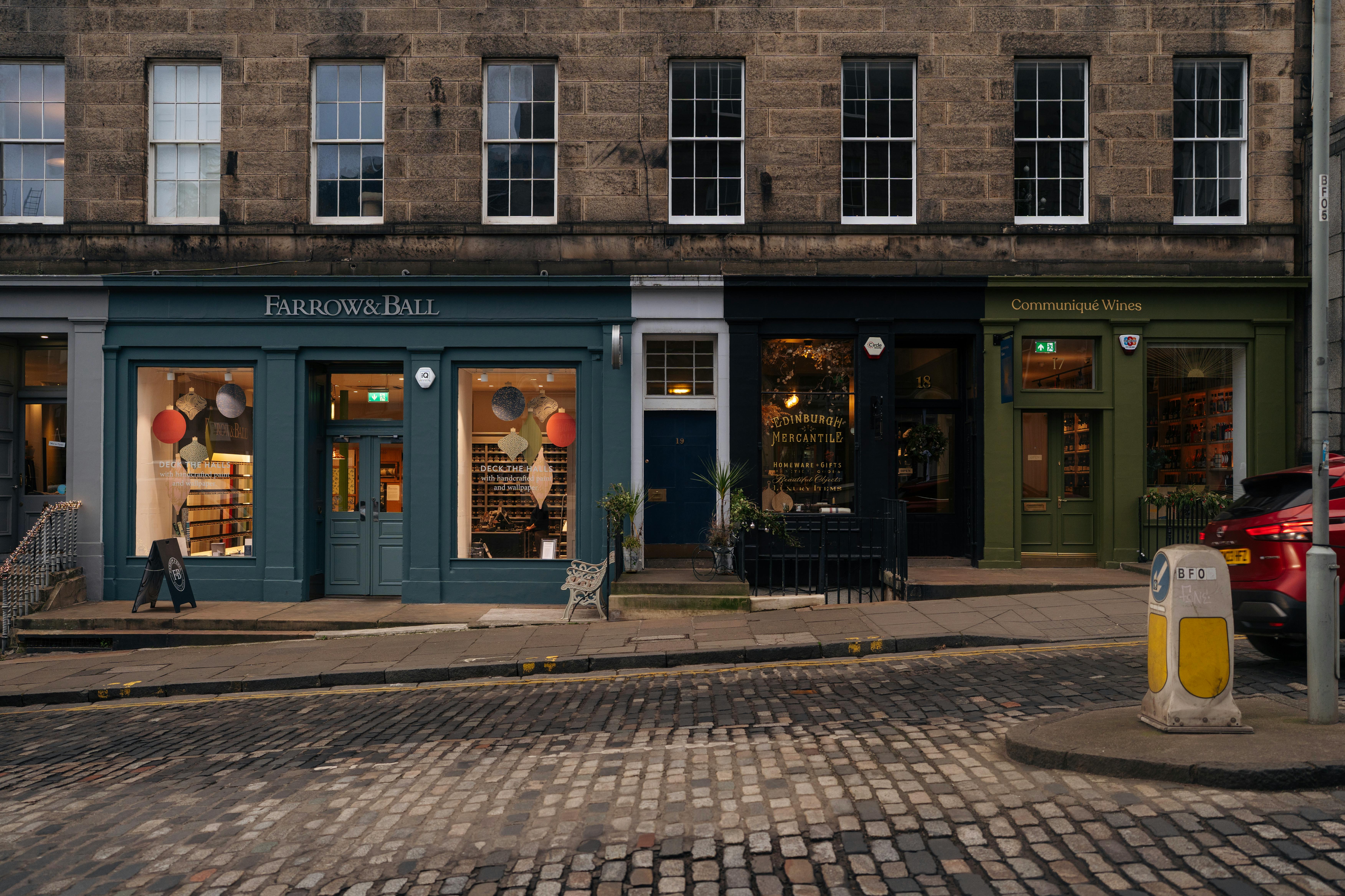 A street of commercial properties