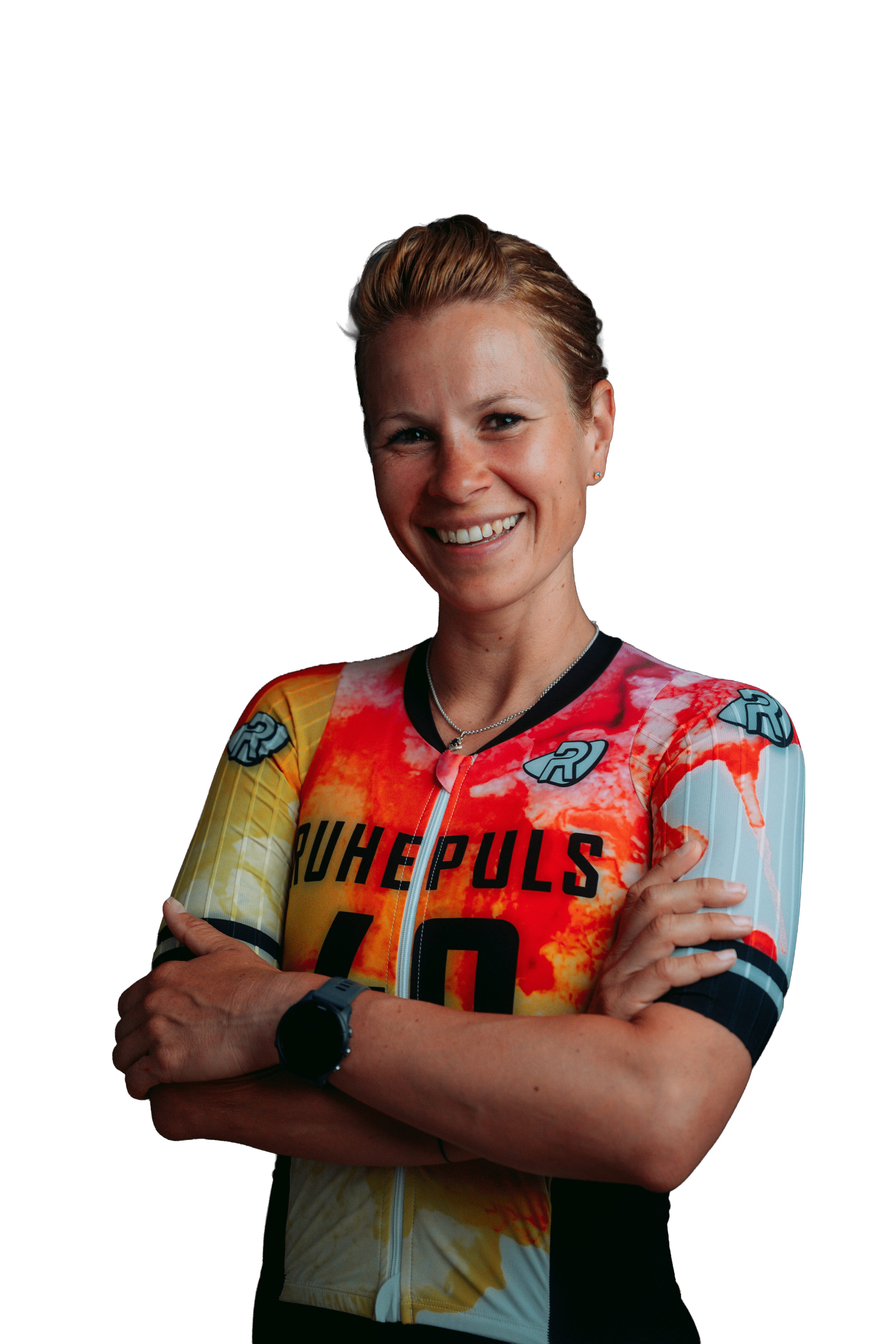 Concetrated triathlete grayscale
