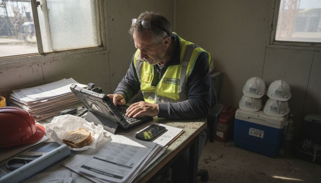 Il responsabile di cantiere verifica le condizioni di sicurezza attraverso il software sicurezza sul lavoro.