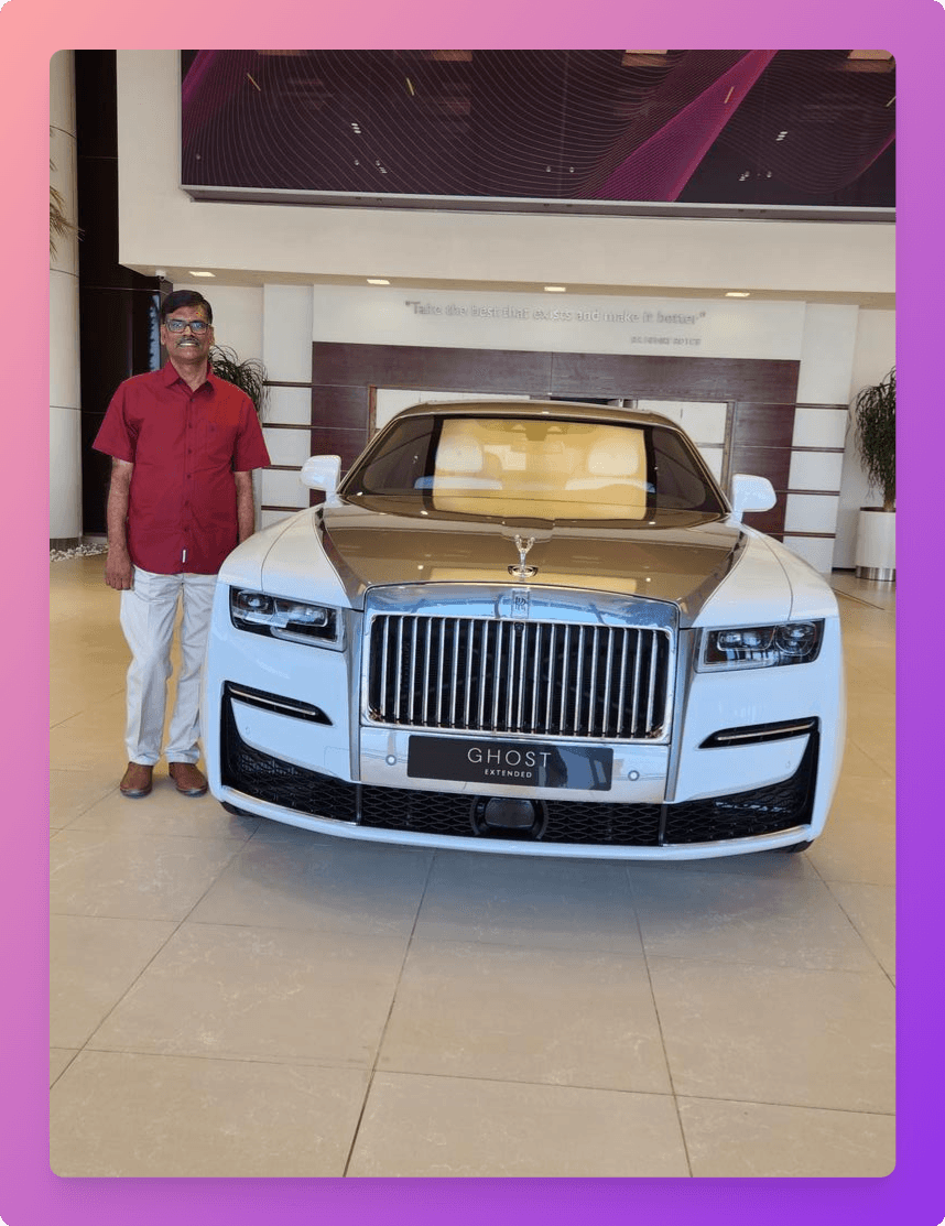 PR Sundar with Rolls Royce Ghost