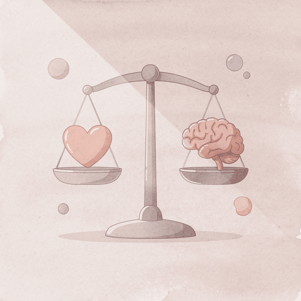  Balance scale comparing SAT scores with life experiences