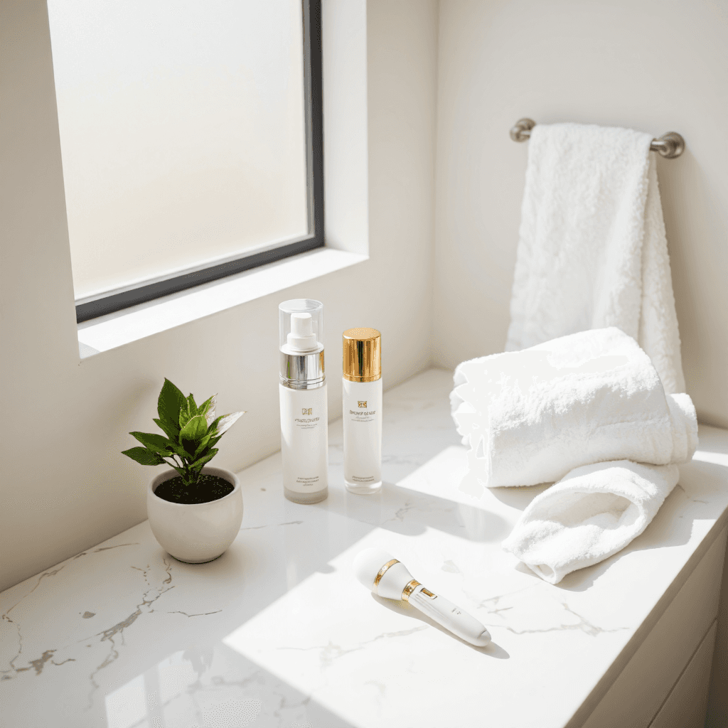 product photography of handheld skin care device