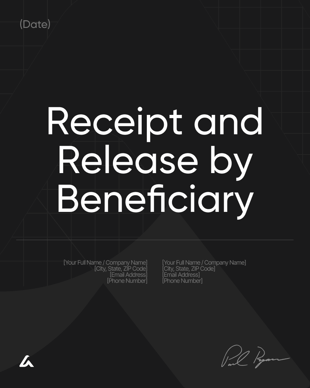Receipt and Release by Beneficiary