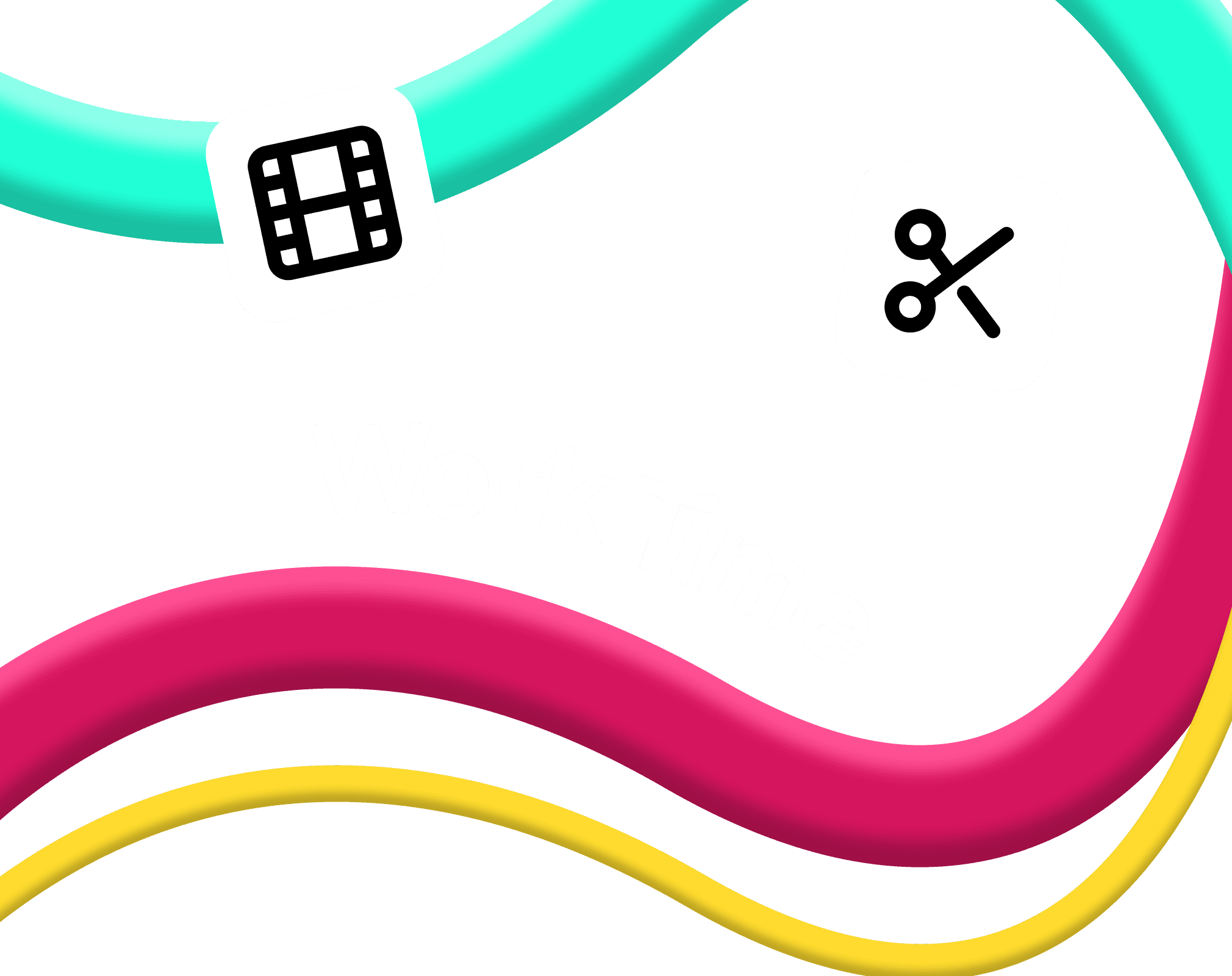 abstact with icons flying