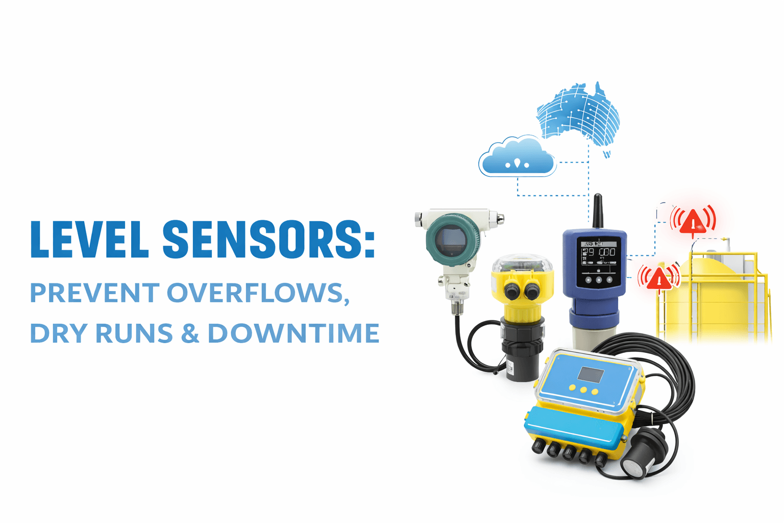Industrial level sensors for tank monitoring 