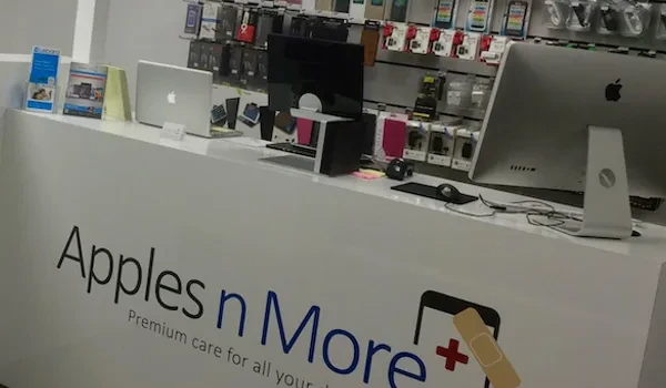 Balie in een telefoonwinkel