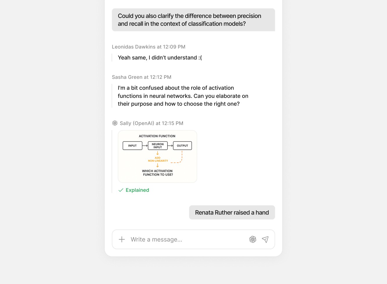 AI chat education UX/UI Project
