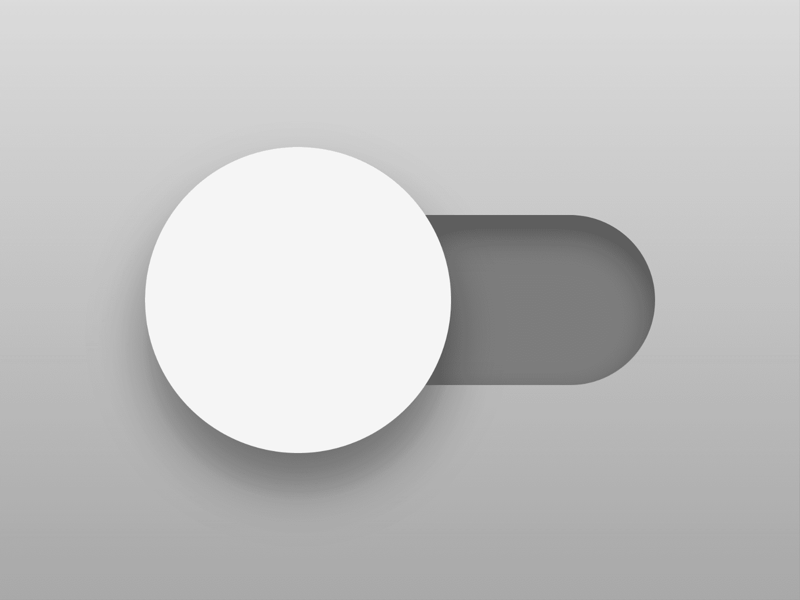 Framer toggle switch component with oversized knob extending beyond the track.