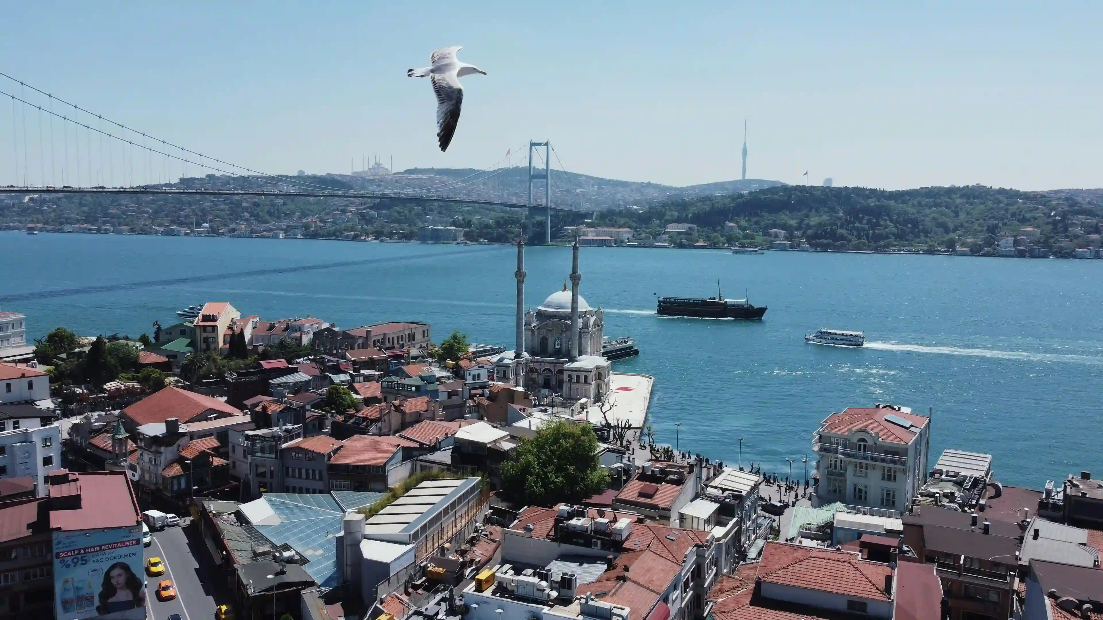 İstanbul ve Boğaz'ın bir görüntüsü