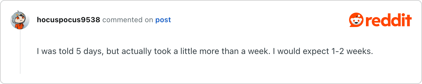 Post on Reddit