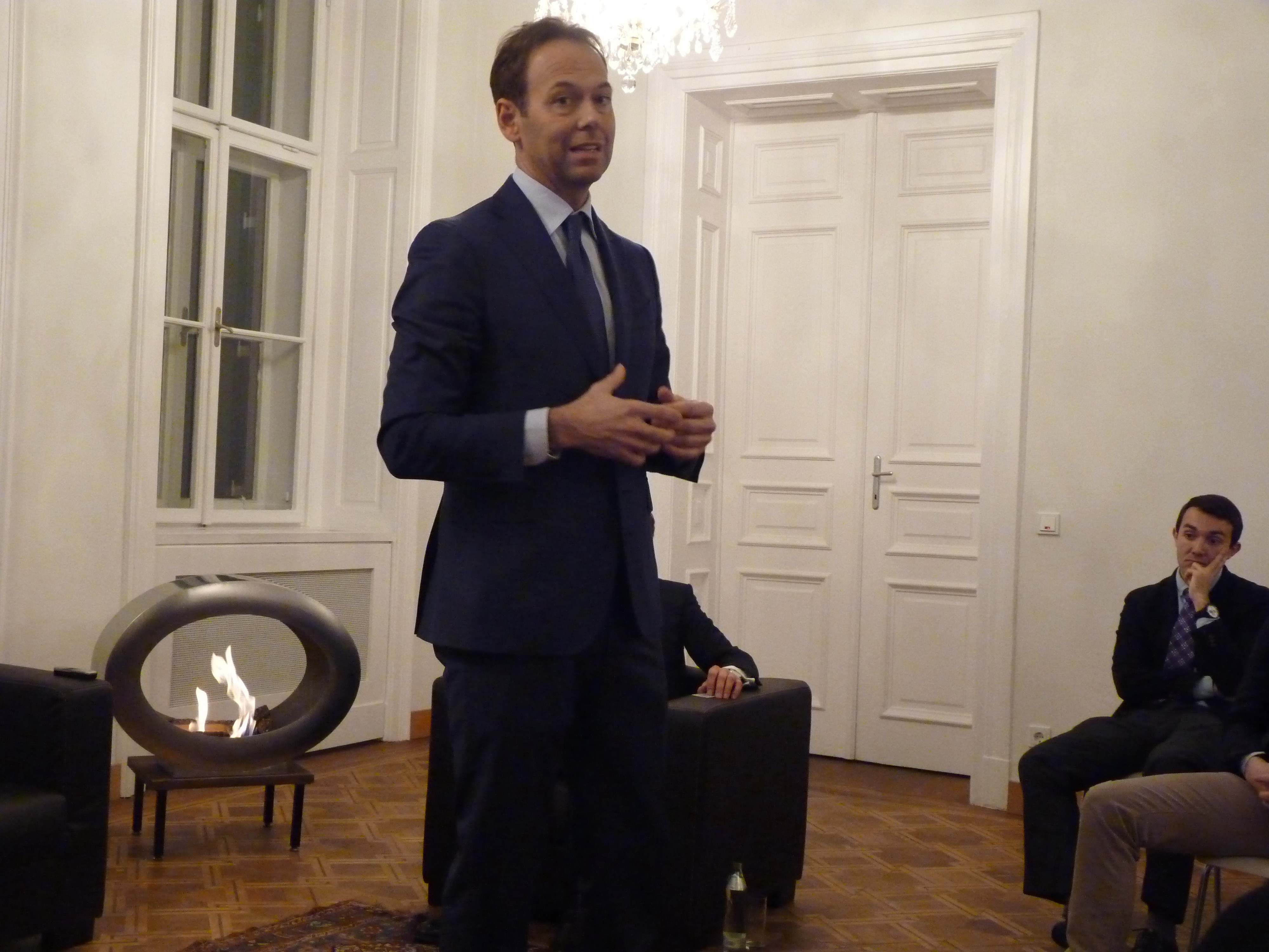 LBS Placement Center, Meeting Dr. Brandstetter, CEO of UNIQA talks to LBS students