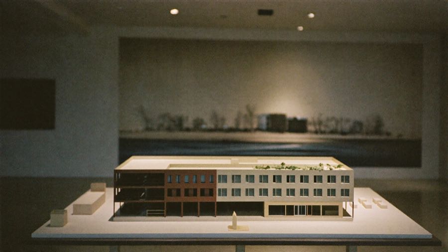 Architectural scale model of a residential development in a presale sales gallery, TERAMOK pre-construction marketing
