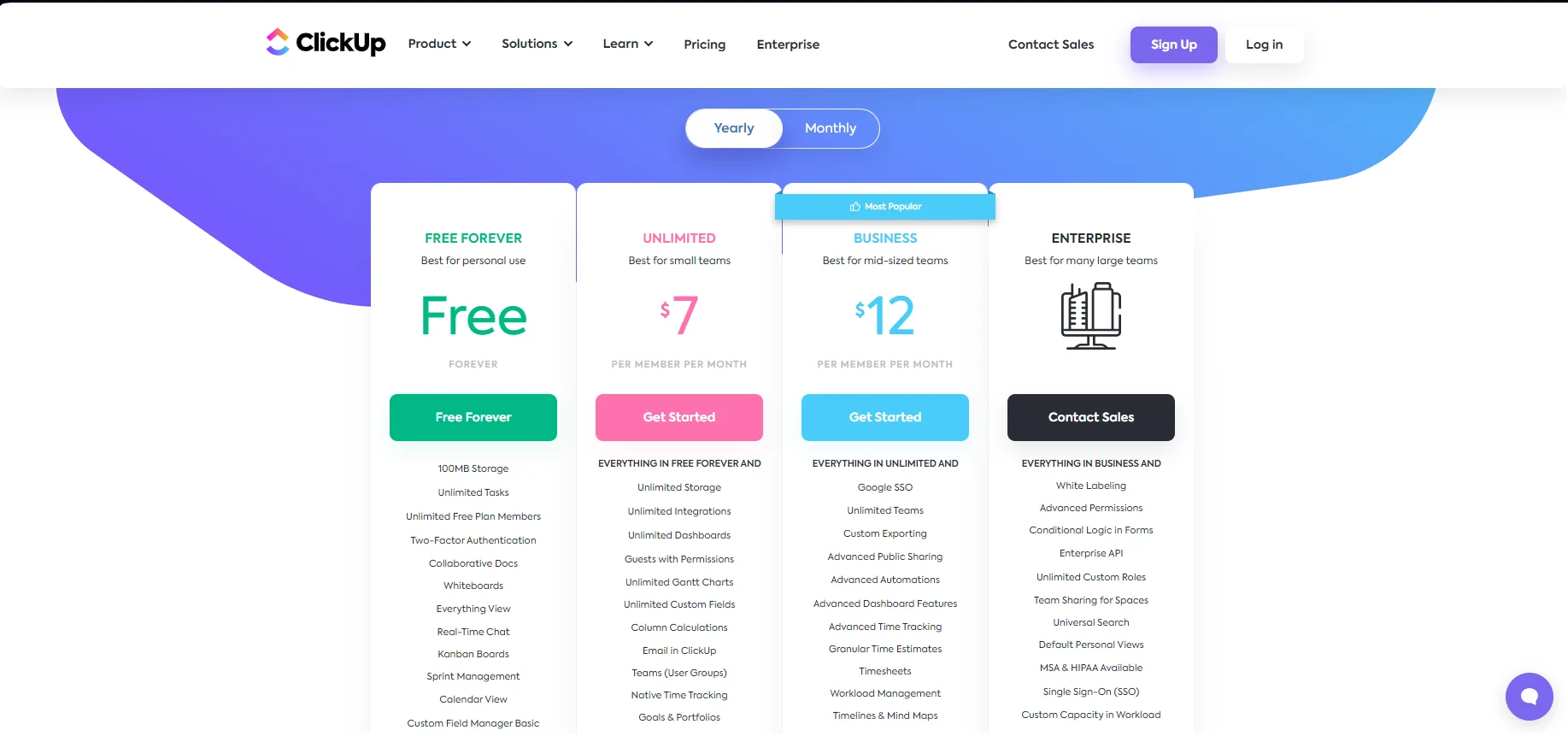 ClickUp Pricing
