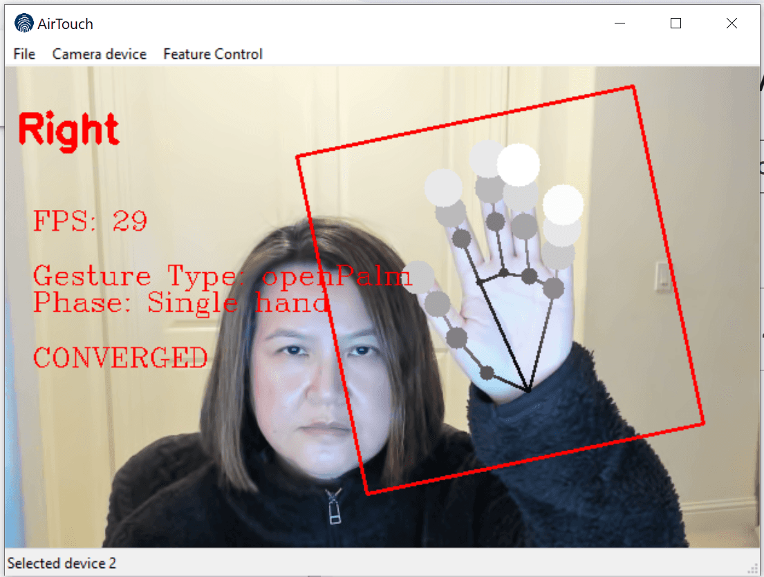 AirTouch Open Palm Air Gesture