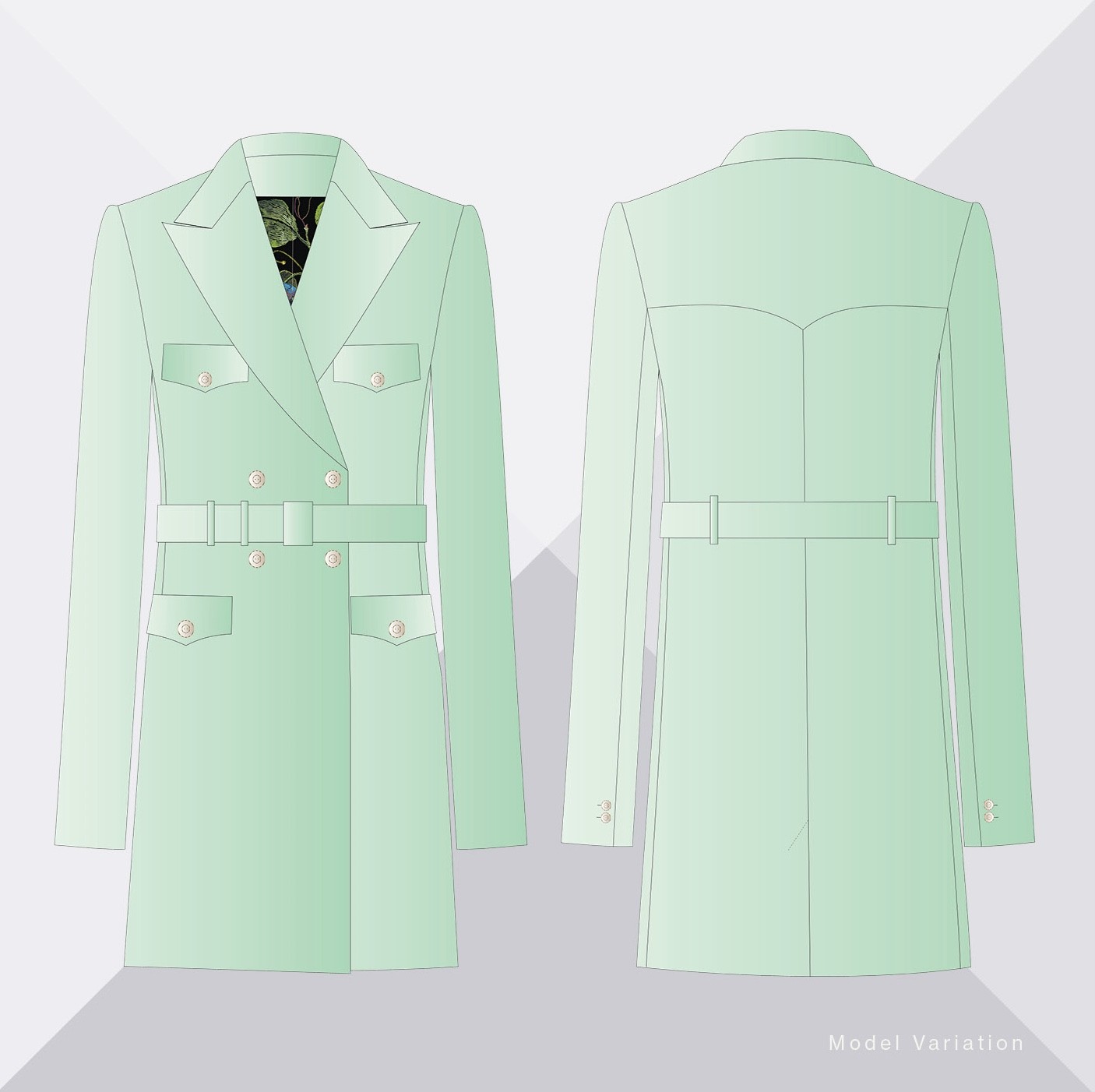 Basic Coat Pattern Nested Block