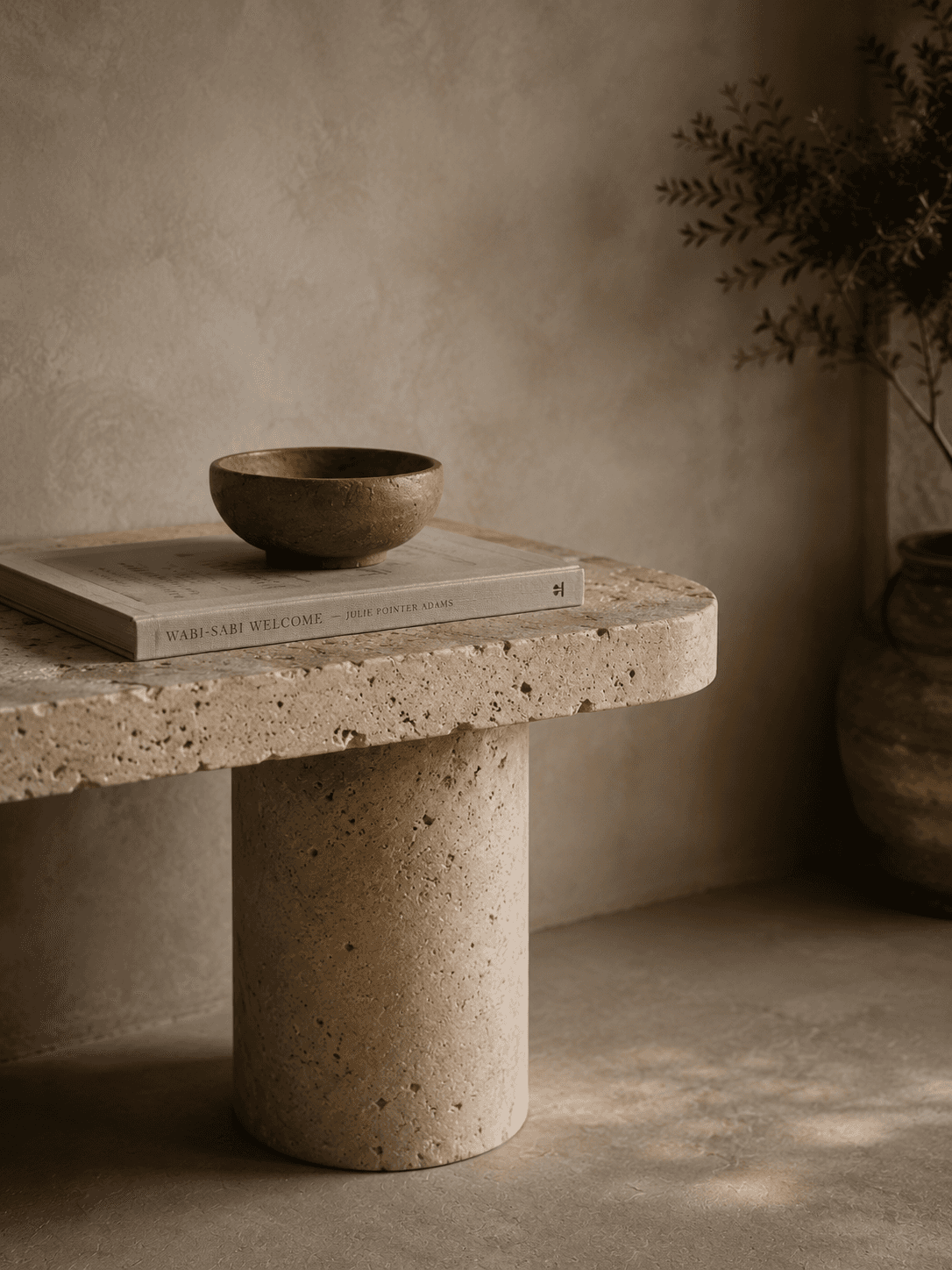 Serene wabi-sabi still life scene