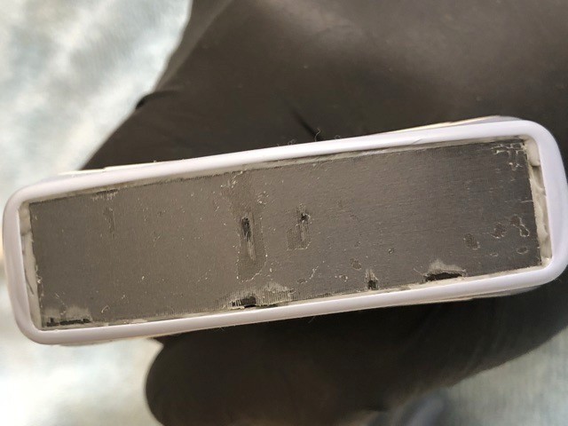 Sonda dañada convexa