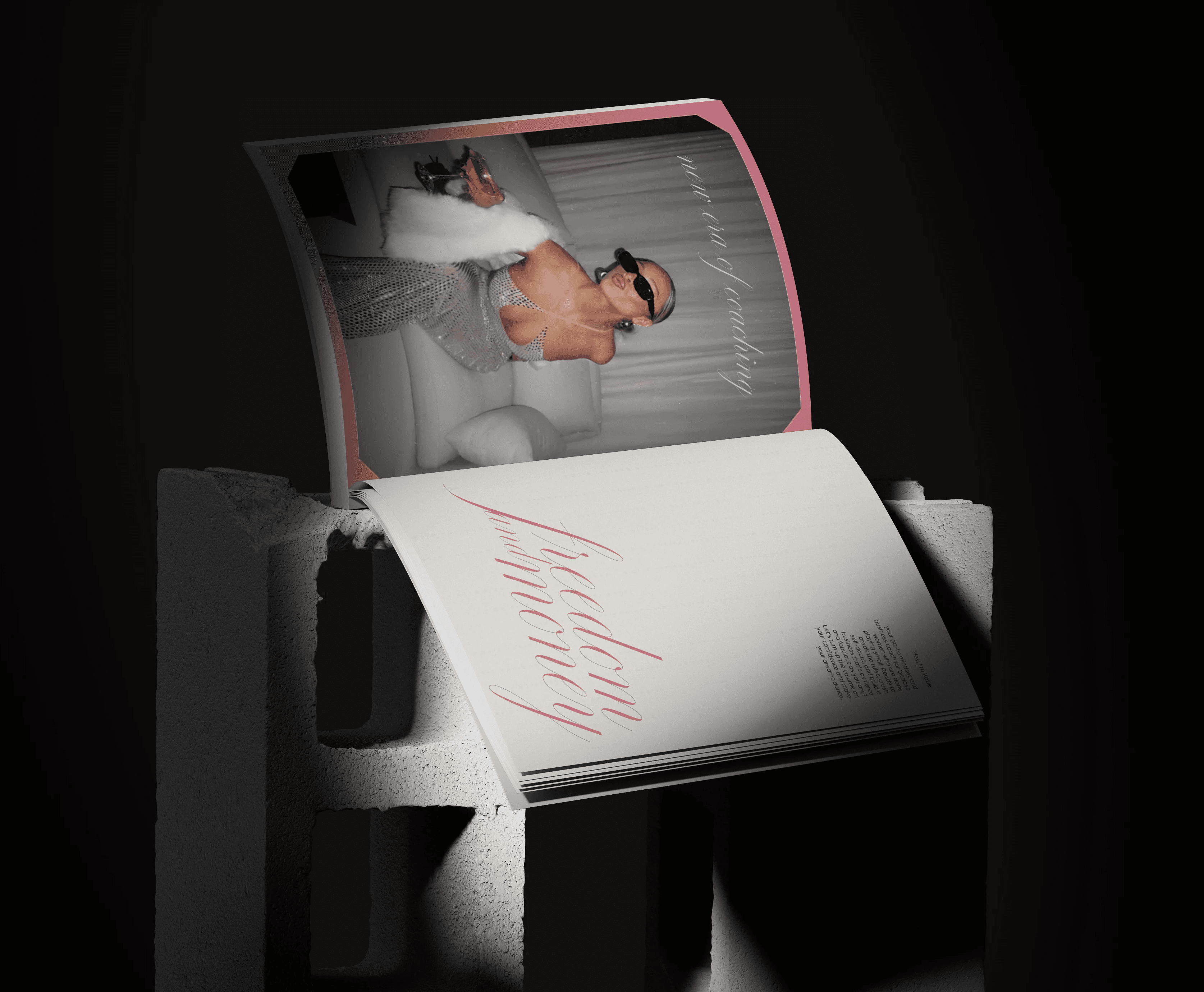 Magazine mockup for a business coach