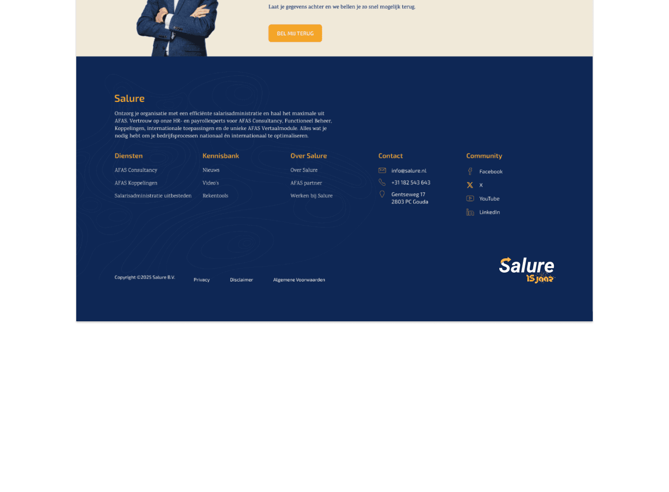 Grafische Vormgeving van logo Salure 15 jarige jubileum door Freelance Brand Designer Michiel Nagtegaal