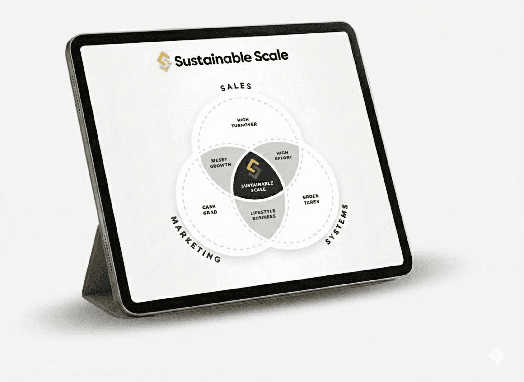 The Bottleneck Breakthrough book and tablet, offering a playbook to unlock growth by fixing business bottlenecks and optimizing sales team performance.
