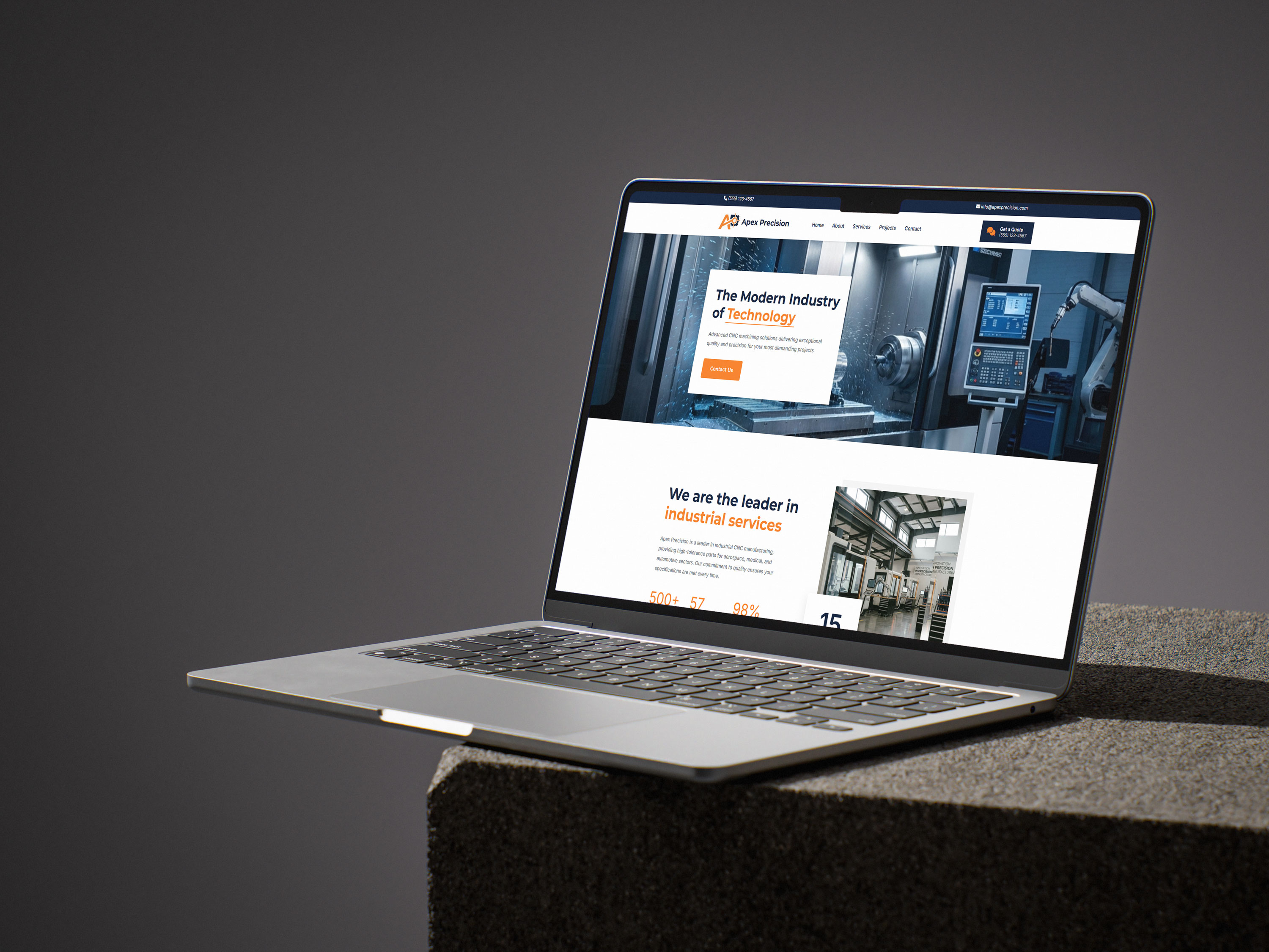 apex precision laptop mockup