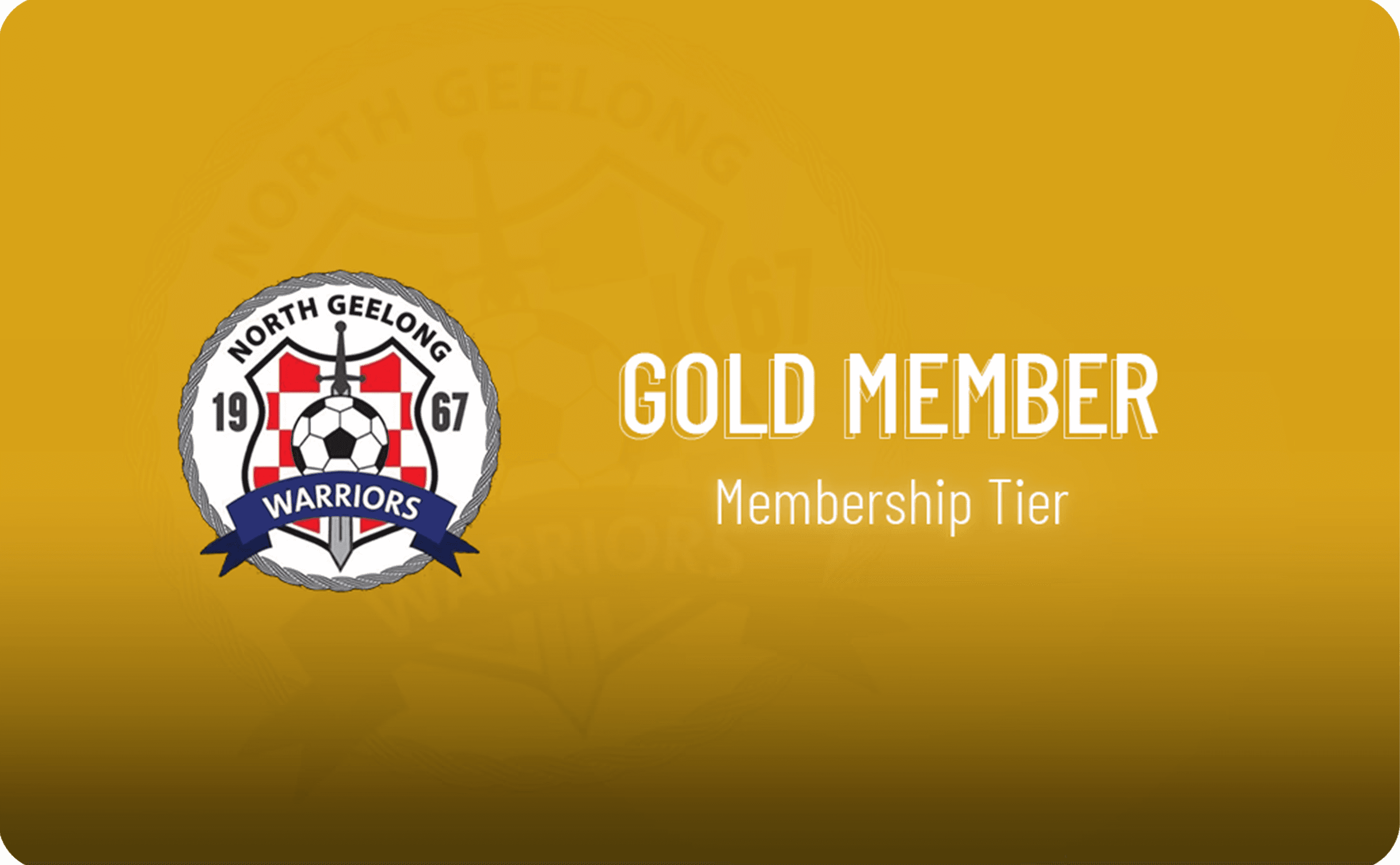 North Geelong Warriors FC Gold Membership tier
