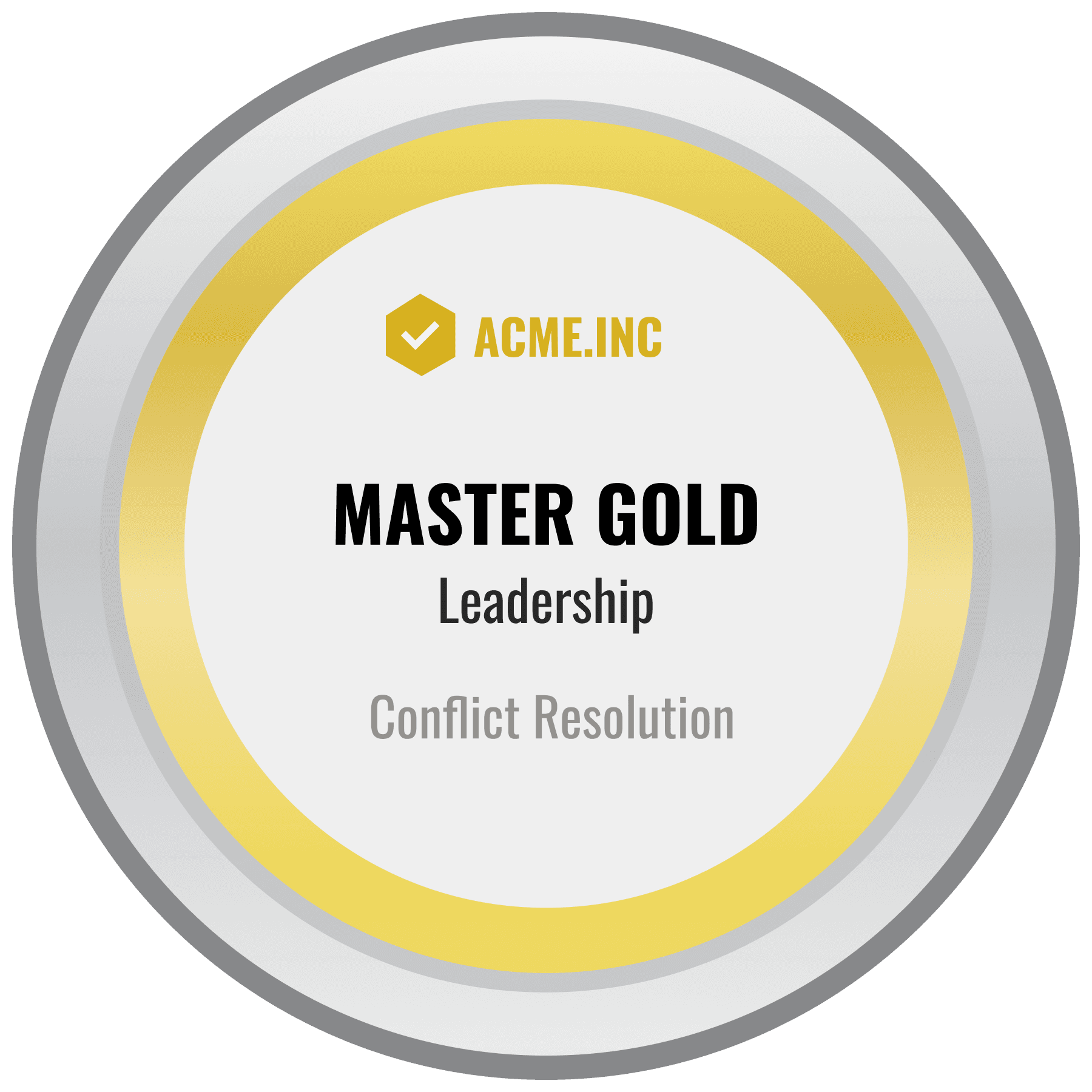 Wauld - Professional and layered golden achievement badge icon template