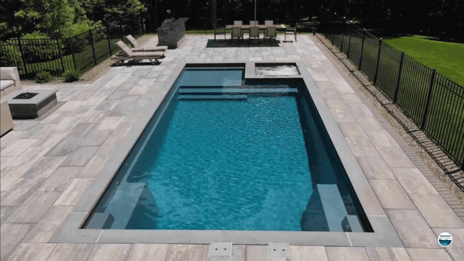 Fiberglass pool liner surface showing durability and low maintenance benefits
