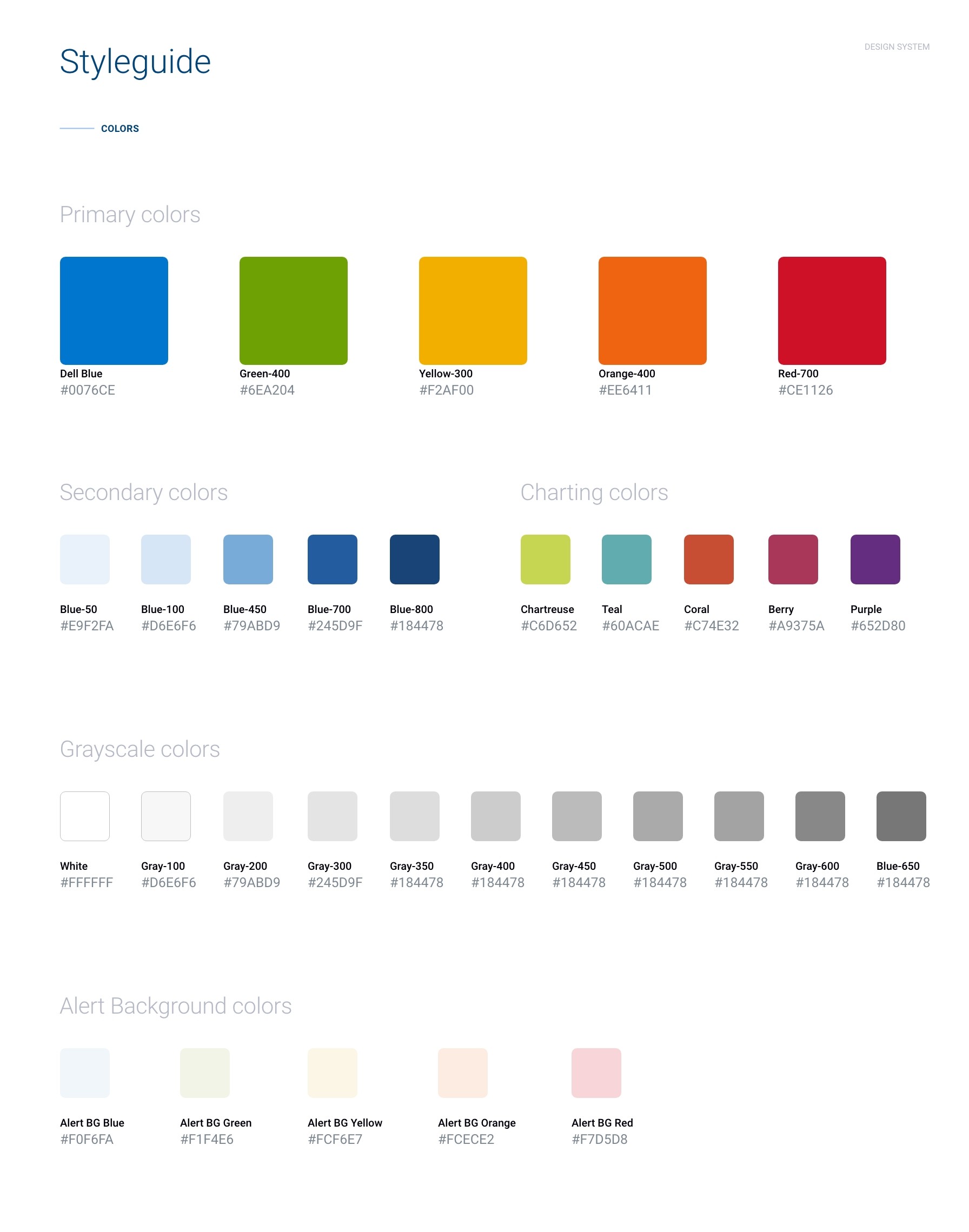 Dell AIOps Design System | Colors