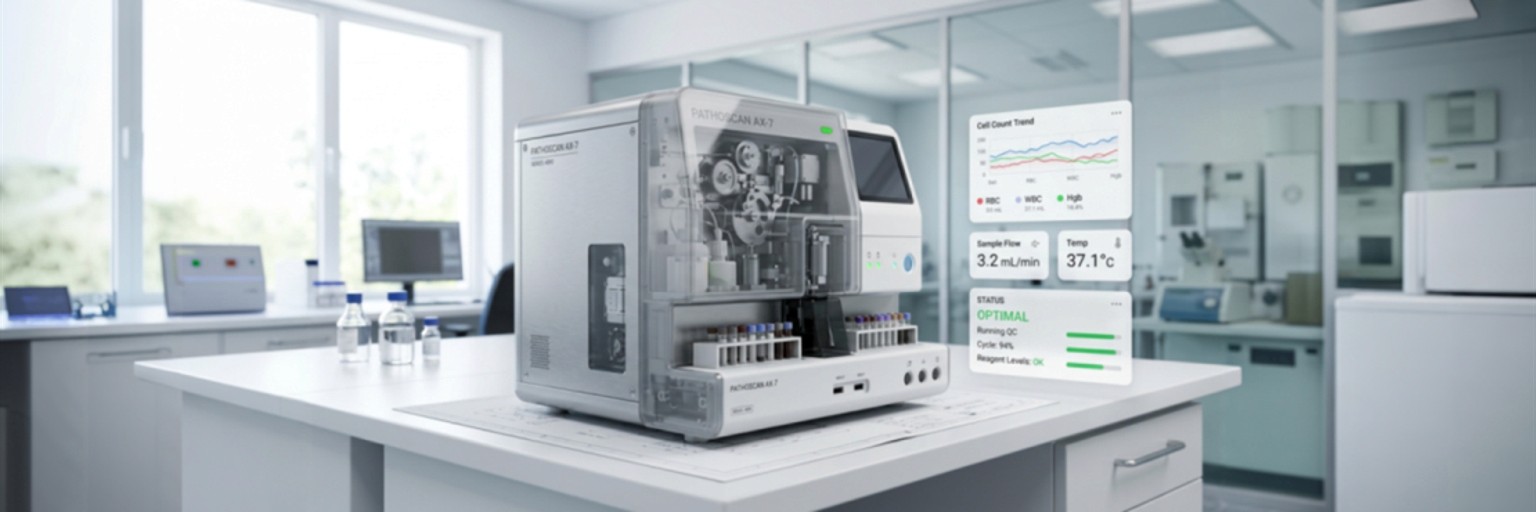 Digital twin visualization for OEMs — interactive 3D medical analyzer with real-time data overlays and engineering blueprints — Penguincil Design