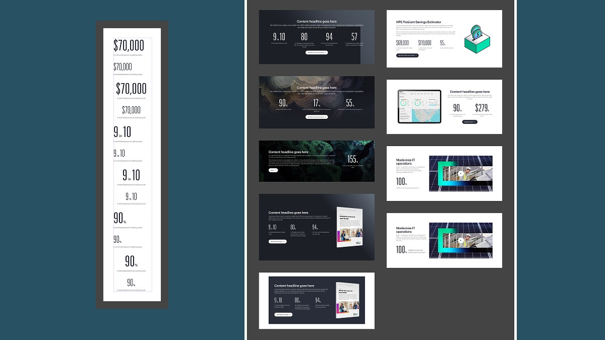 HPE Web Design System Figma stats layout screenshot