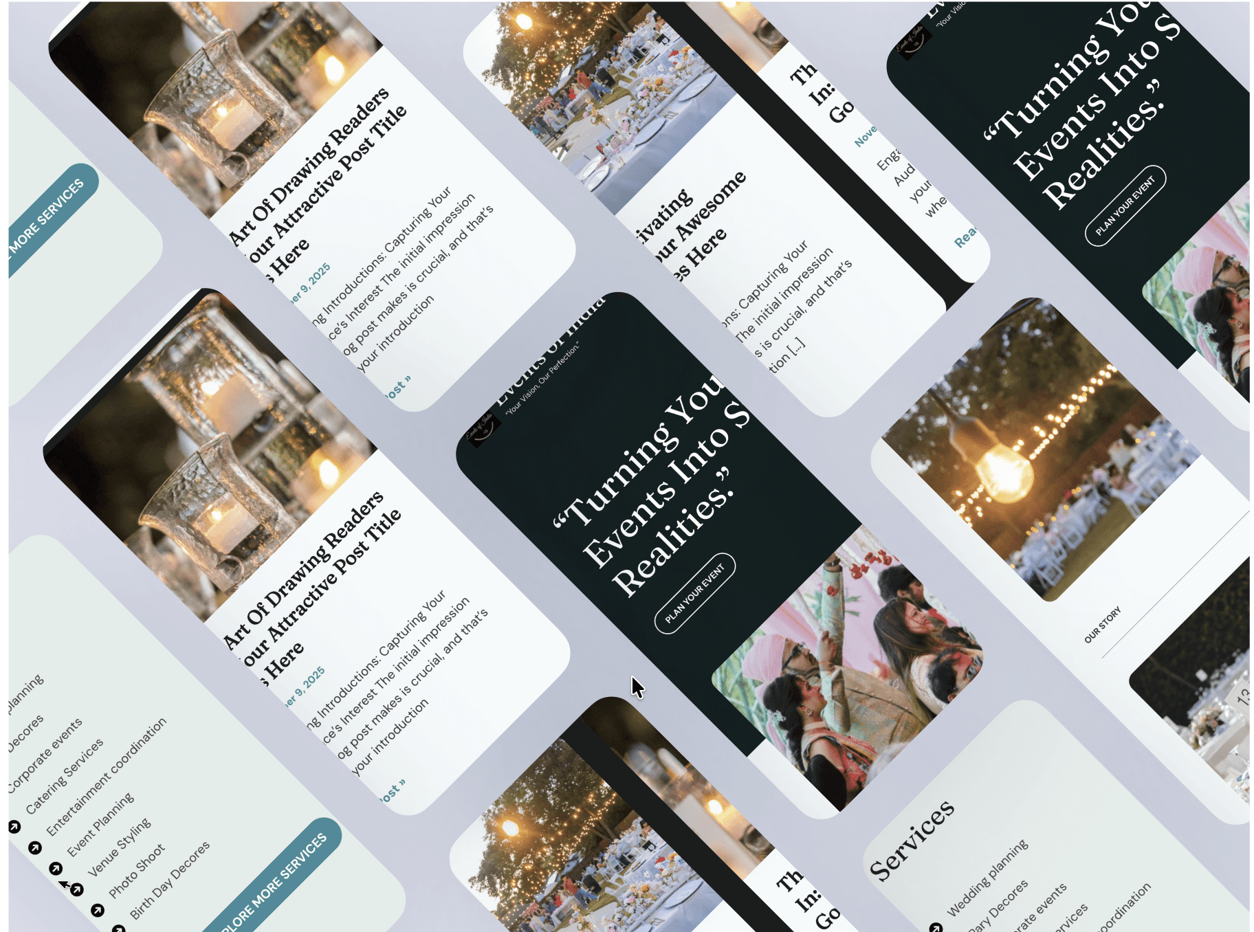 Website Design Mockup For Portfolio Project
