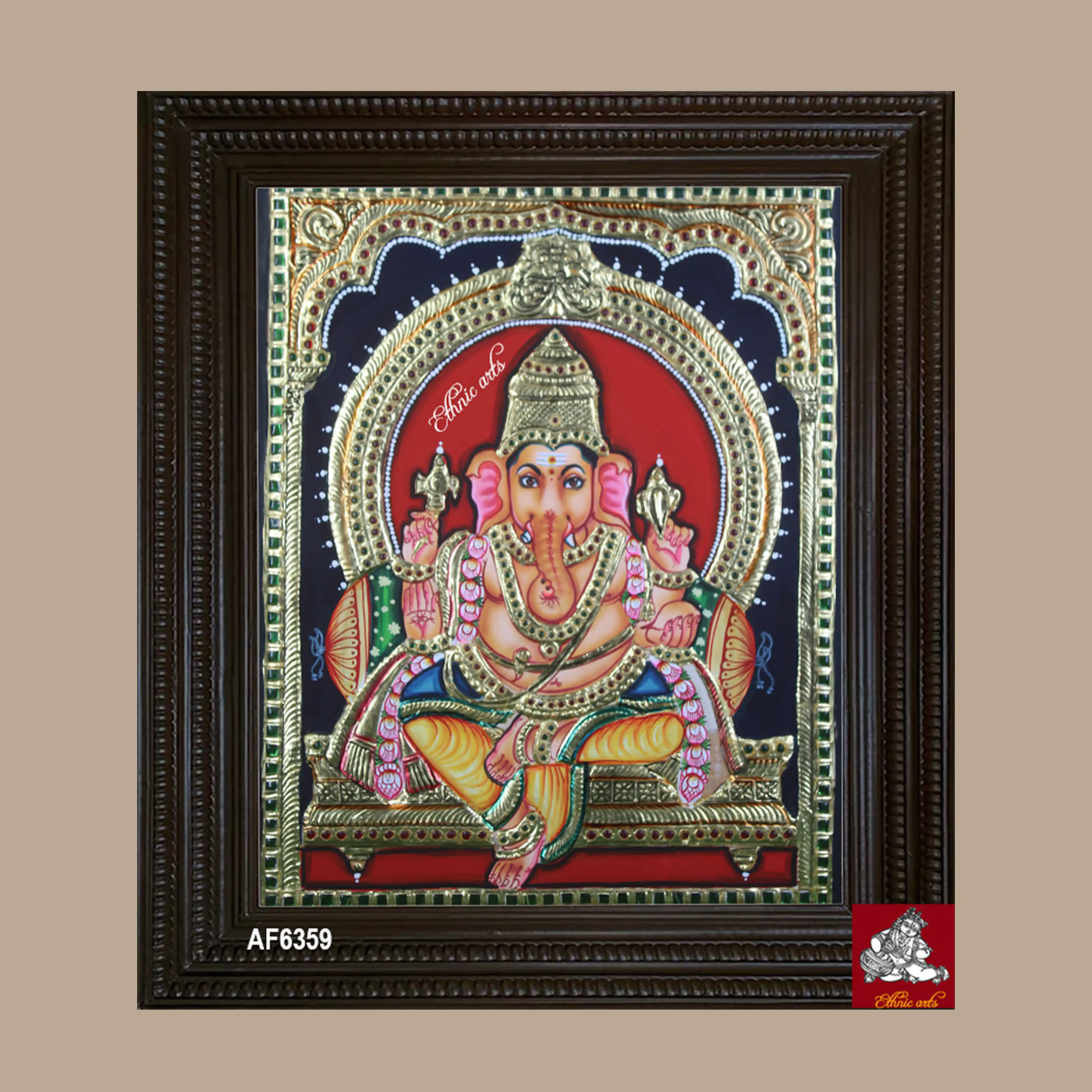 Tanjore painting of Lord Ganesha