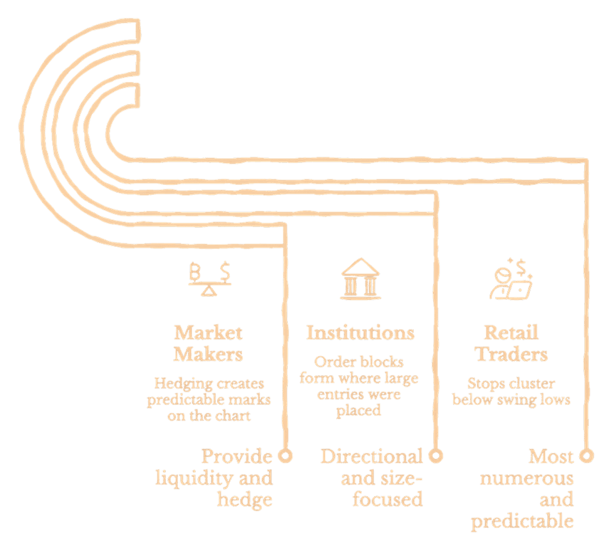 Three market participant types compared