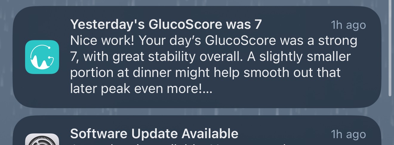 GlucoSense Morning Notification