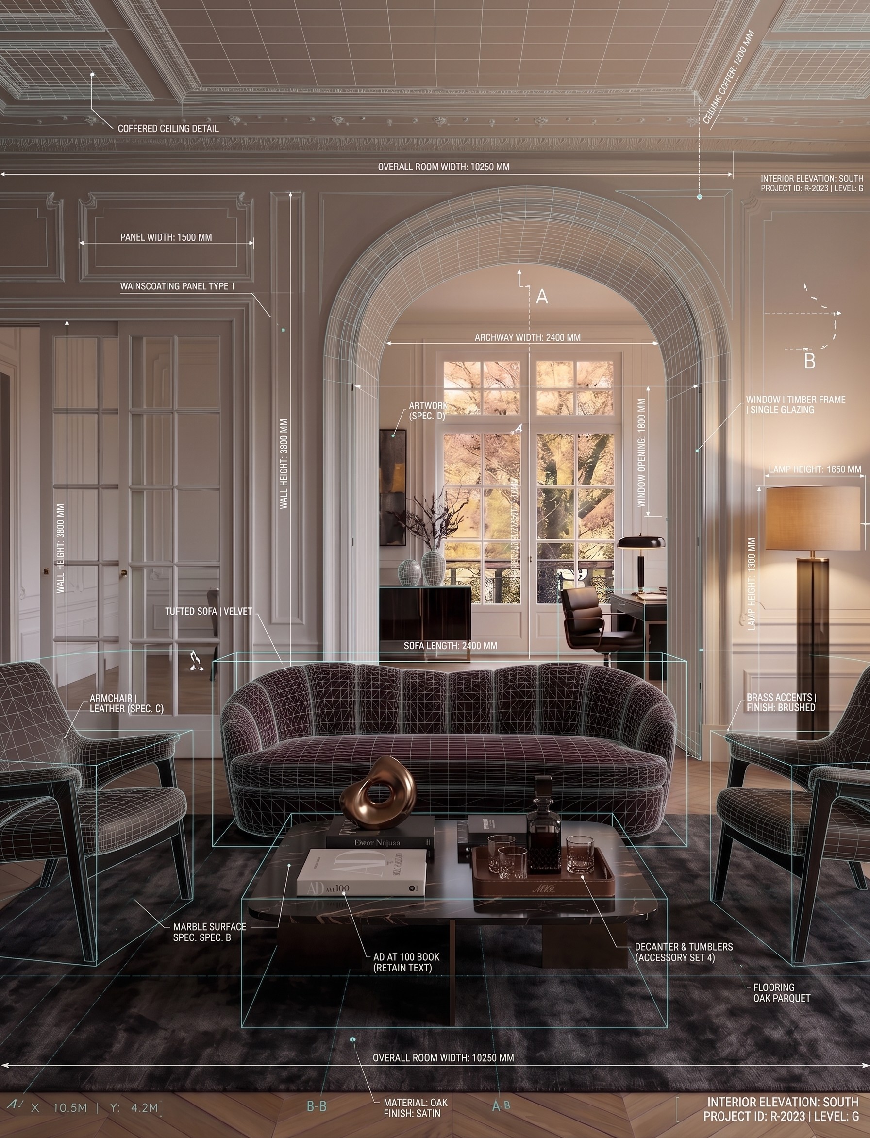 Individual products coordinated into the complete room concept.