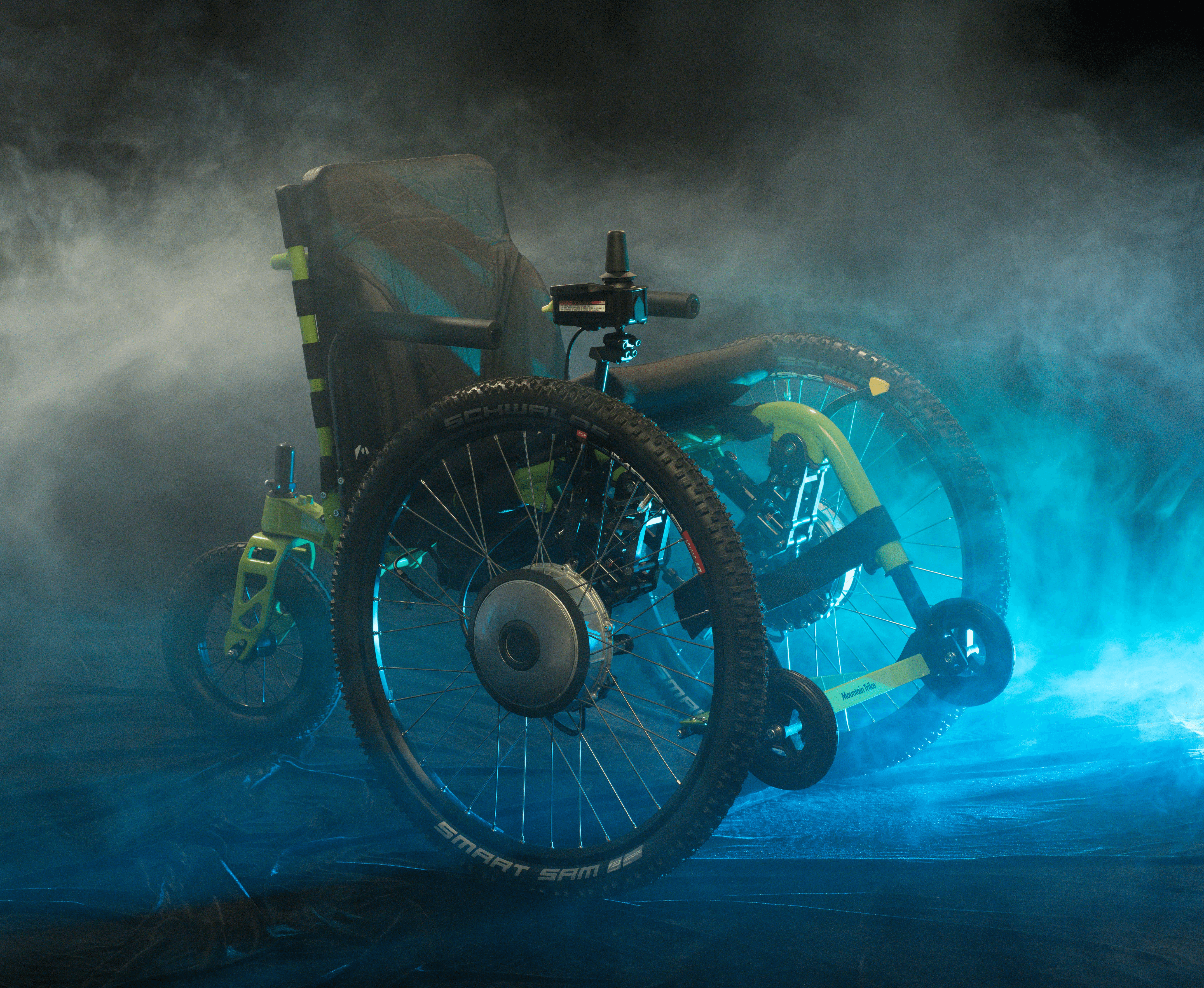 Launch of SD Motion Trike with smoky blue background