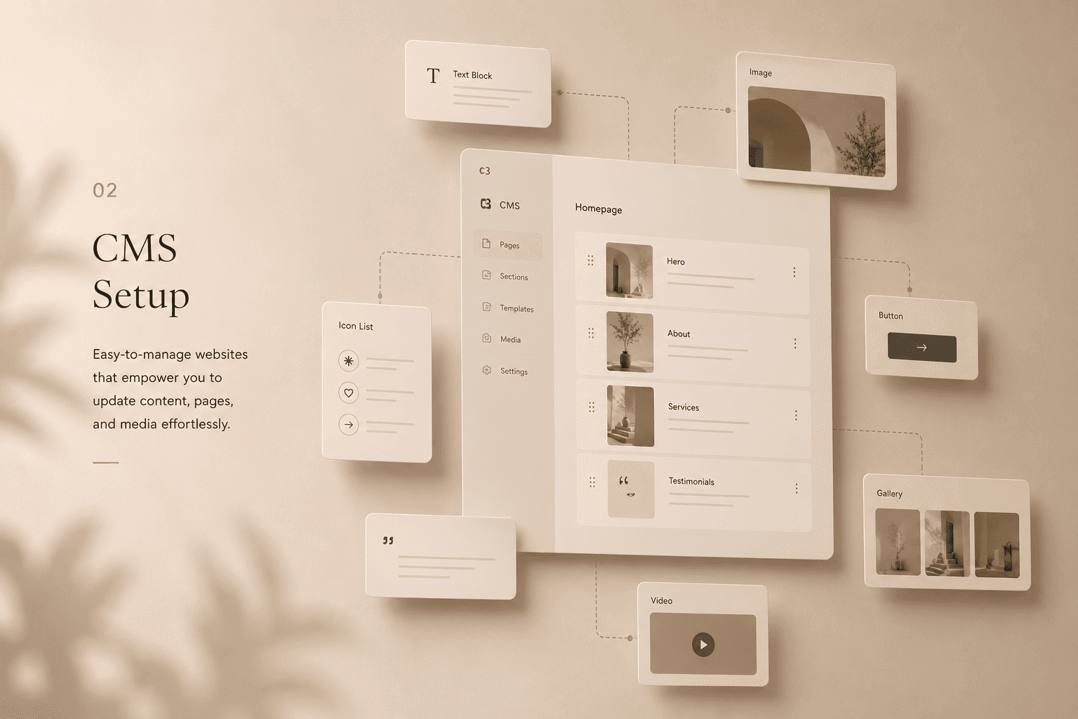 CMS website setup for easy content management and website updates