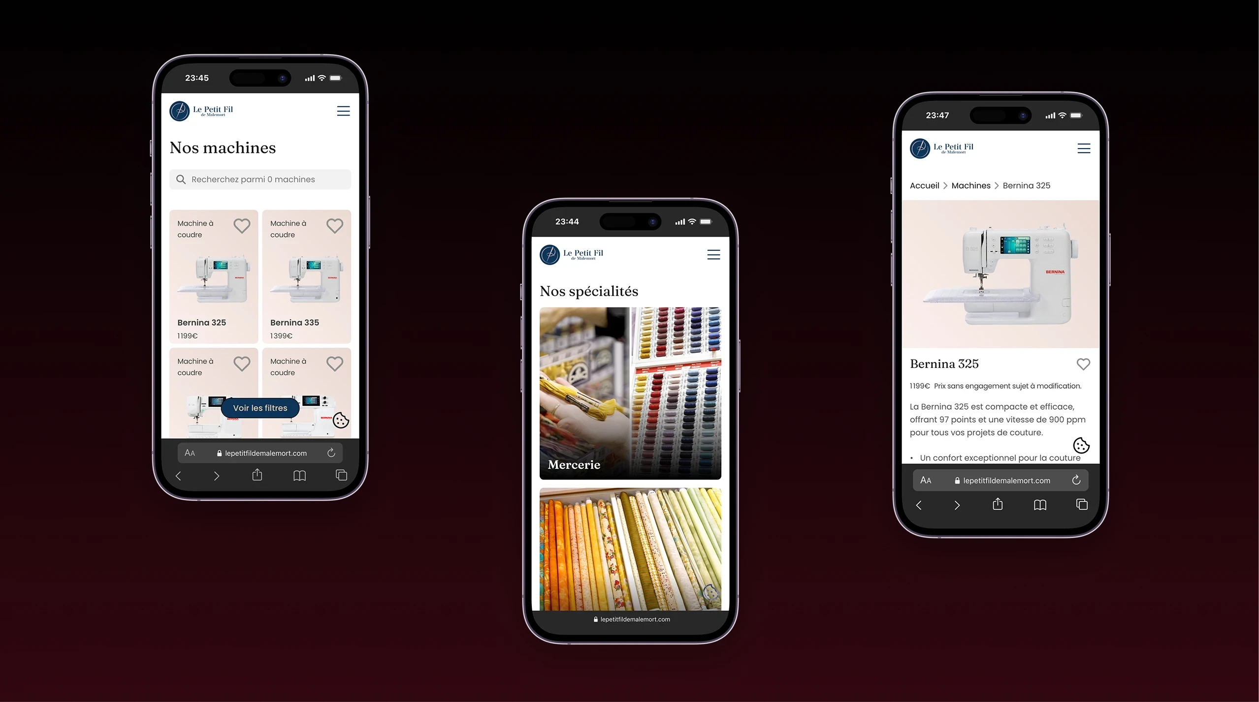 Version mobile responsive du site Le Petit Fil de Malemort