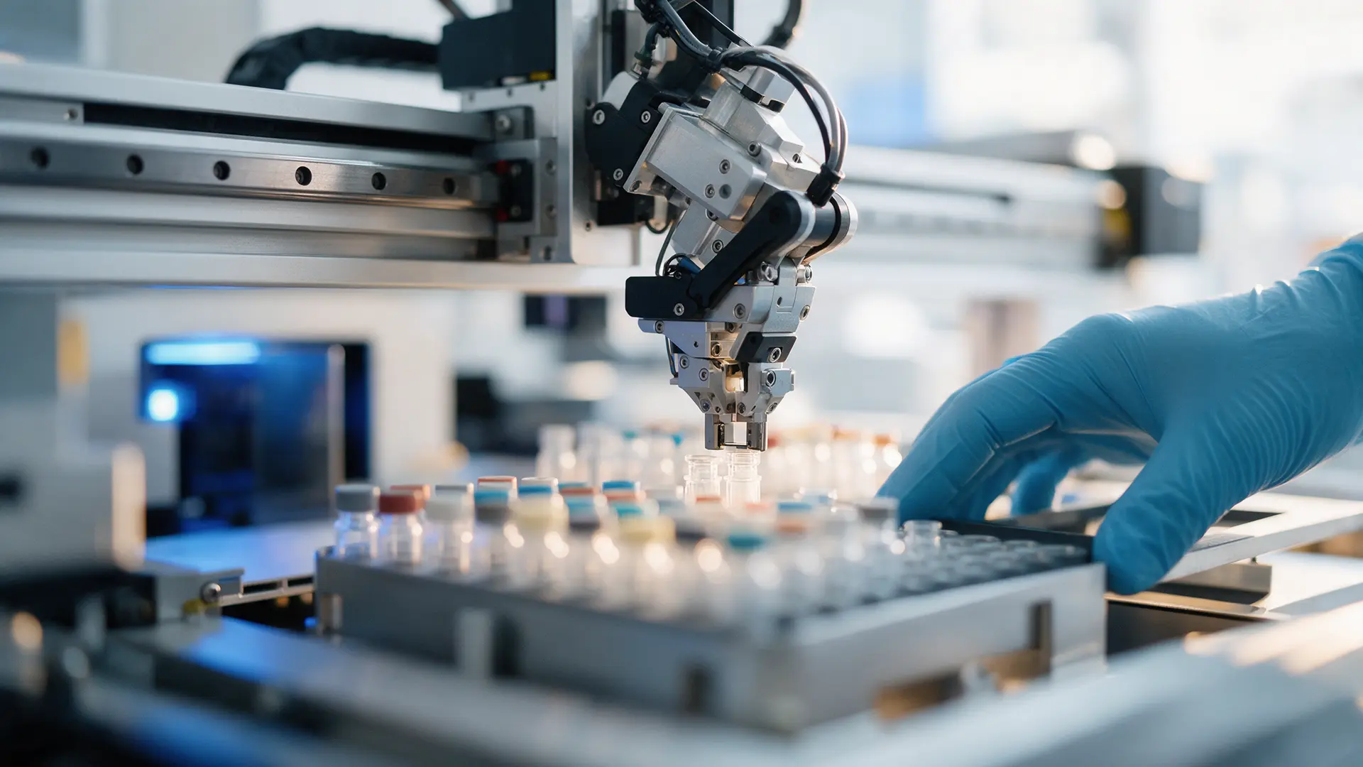 Automated laboratory instrument handling sample tubes