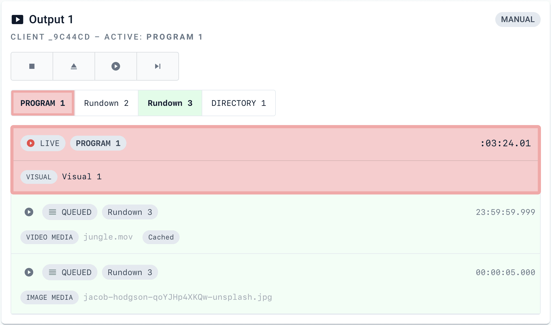 The new live player gives you more control capabilities