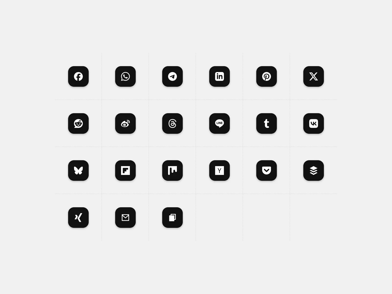 Social Share Buttons component
