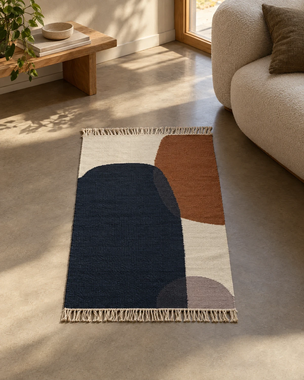 Independent concept, not commissioned or endorsed: Ferm Living Kelim Rug Small Merge