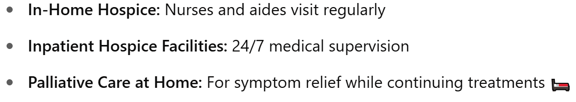 Hospice & Palliative Care Options: