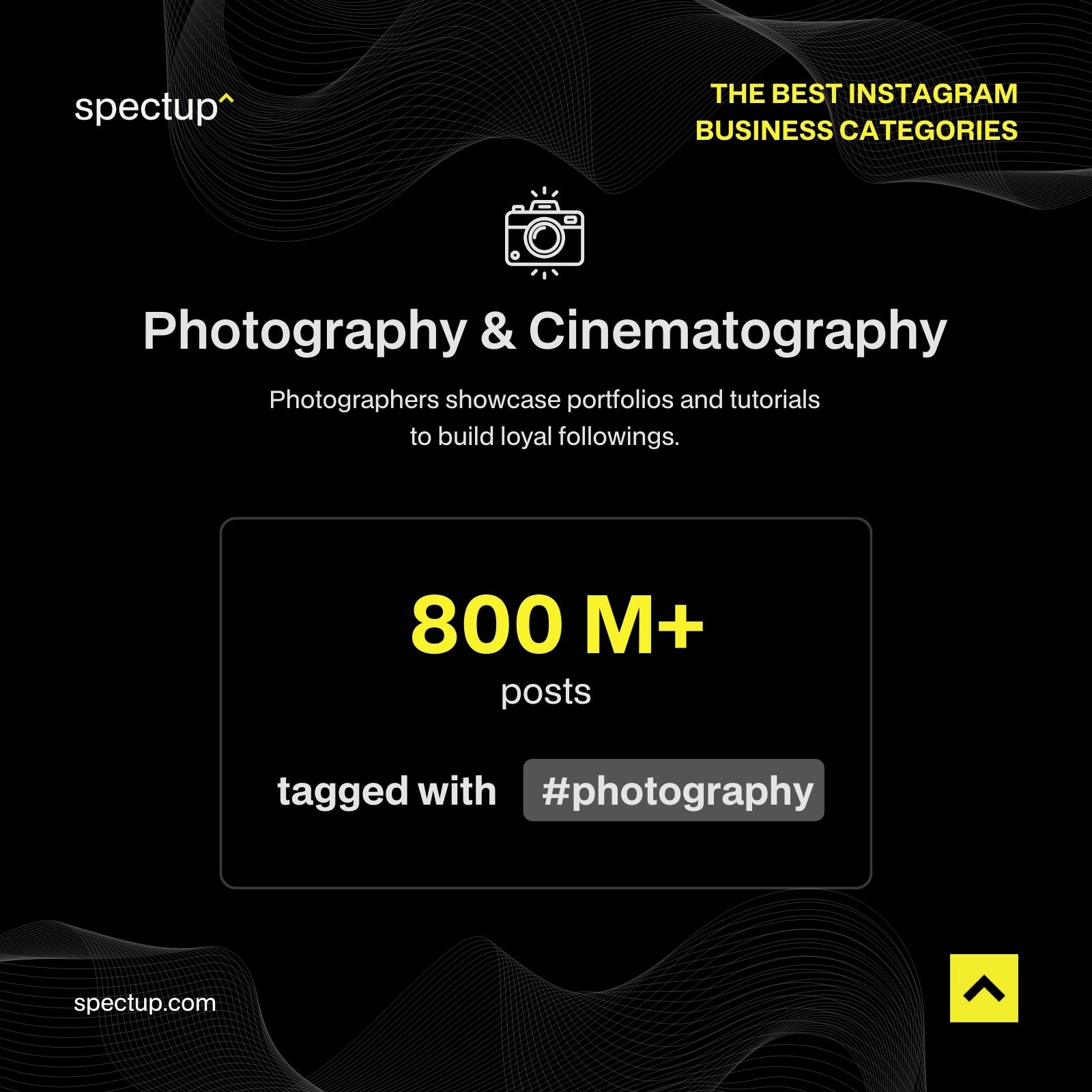 Infographic: The Best Insagram Business Categories - Photography & Cinematography