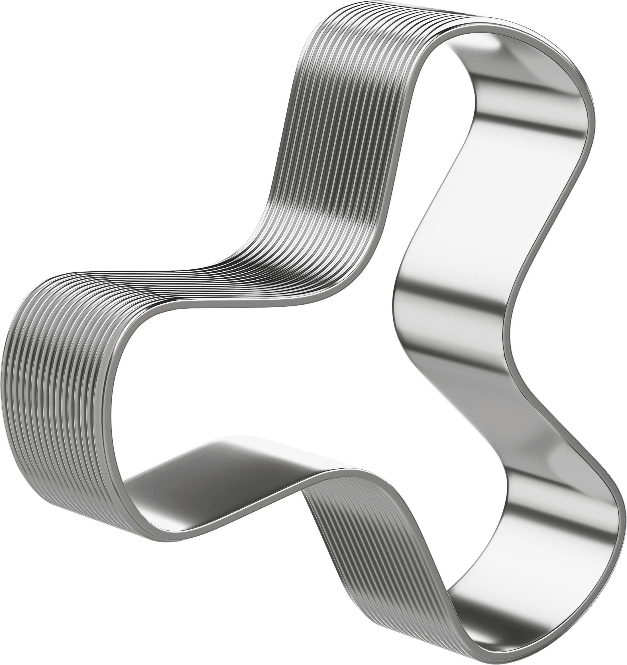 metallic loop 3d illustration