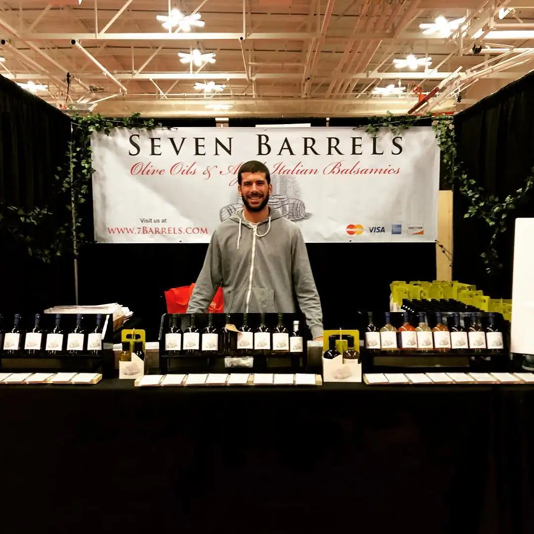 Seven Barrels booth at a trade show