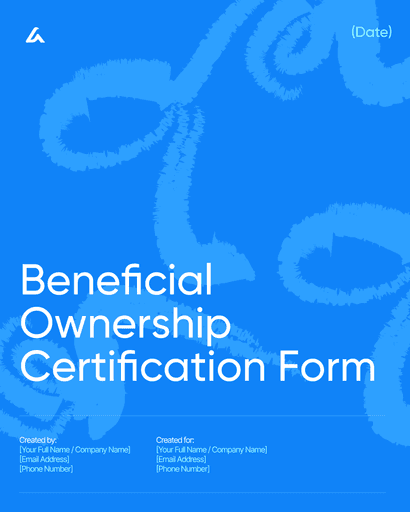 Beneficial Ownership Certification Form