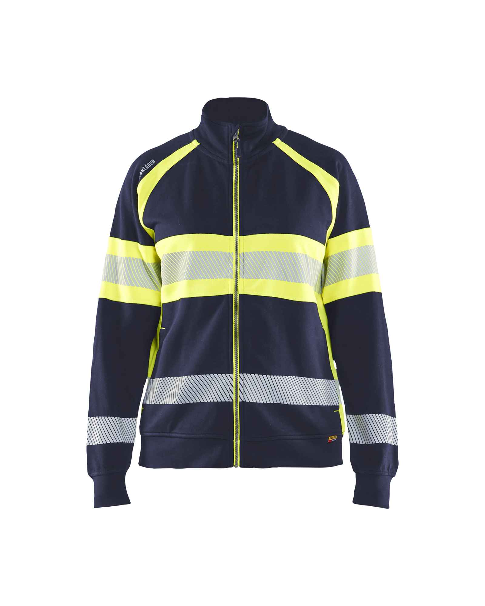Bodywarmer dames voor de magazijn en expeditie bij Vanatex — Blåkläder Dames sweatshirt met rits High Vis